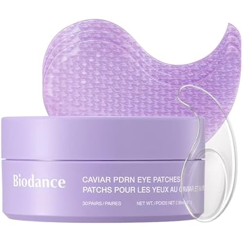 BIODANCE Hydrogel Eye Patches for Under Eye - Caviar PDRN, Depuffing & Eye Bags (60 Count)