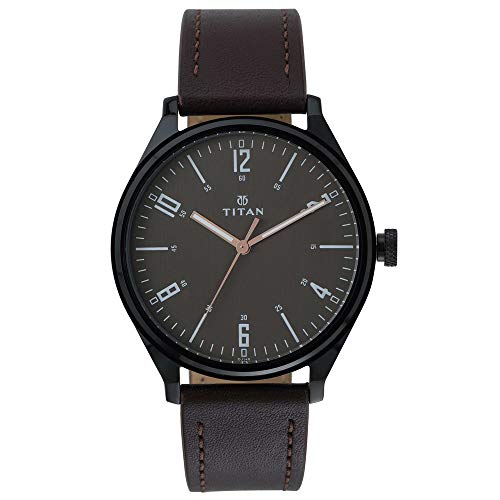 Titan Men Leather Neo Iv Analog Black Dial Watch-Nl1802Nl01/Nr1802Nl01, Band Color-Brown Titan Men Leather Neo Iv Analog Black Dial Watch-Nl1802Nl01/Nr1802Nl01, Band Color-Brown