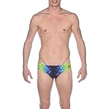 Talla francesa (EU) Arena M Brief Bañador Slip Hombre Triangle Prism, Green Multi-Navy, 75