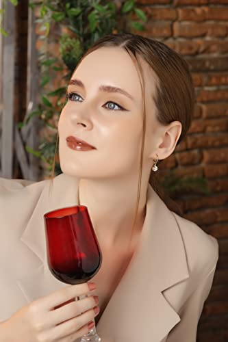 Sterling Silver 6mm Round Bezel-Set Sparkling AAA Cubic Zirconia Dainty Drop CZ Dangle Earrings for Women Bridal4