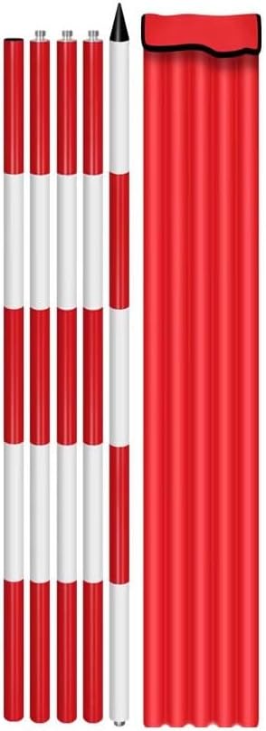 Aluminum Alloy Prism Pole 500cm for Total Station Surveying, Universal Grade Rod for Land and Road Work, Durable Survey Equipment, Precision Measurement Tool,500cm/196.85in