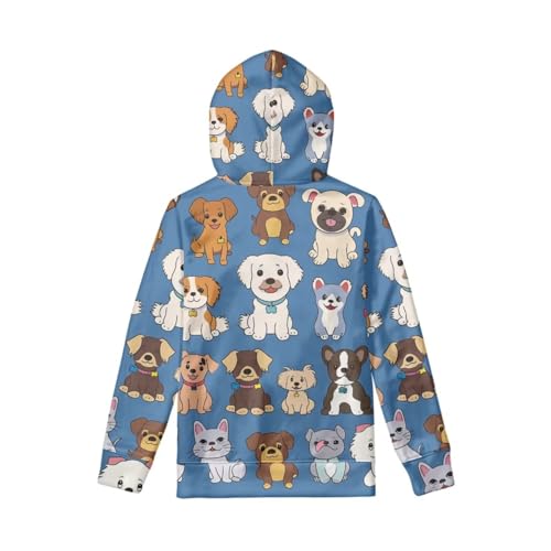 WELLFLYHOM Kid's Hooded Youth Sweatshirt Pullover Hoodie with Pocket Age 6-14 Years2