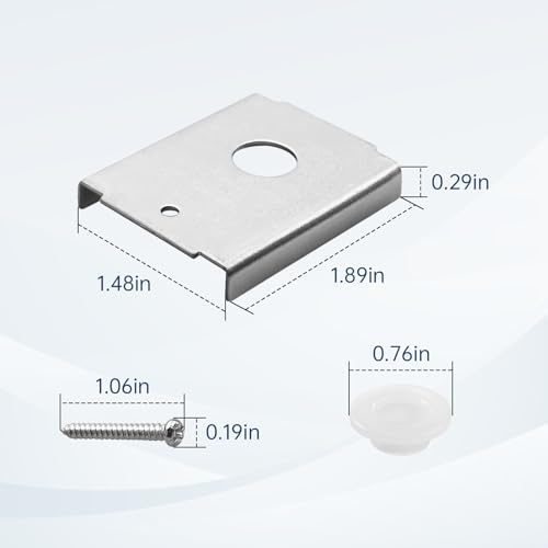 Kit de reparación para puertas plegables Bi-fold, soporte de reparación superior o inferior para puertas de madera de 1-3/8 pulgadas, compatible con perno pivotante de 7/16 pulgadas, fabricado en acero inoxidable miniatura 2