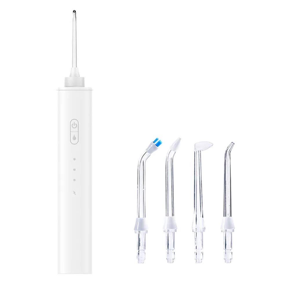 Mini Limpiador de Dientes eléctrico Recargable de irrigador bucal Dental inalámbrico con 4 boquillas, Nivel de 3 Engranajes, para la Oficina de Viajes domésticos