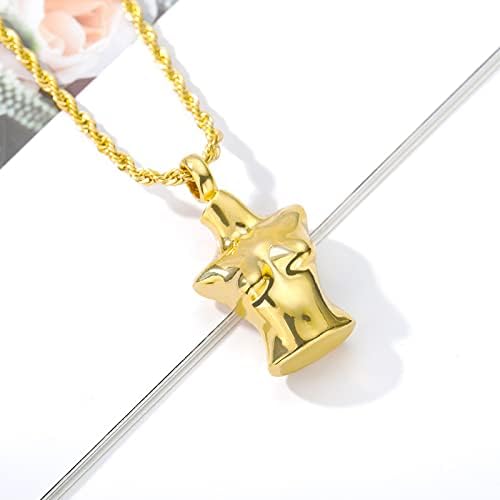 QIAMNI Minority Abstract Women's Body Stainless Steel Silver Gold Pendant Necklace for Women Men Artistic Premium Clavicle Chain Charm Personality Gift - Image 5