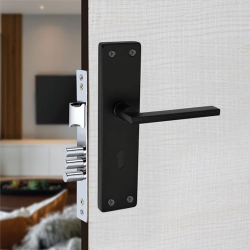 Image of Milton 8 Inch Aluminum Mortise Lock Set - MSS-2002 Black
