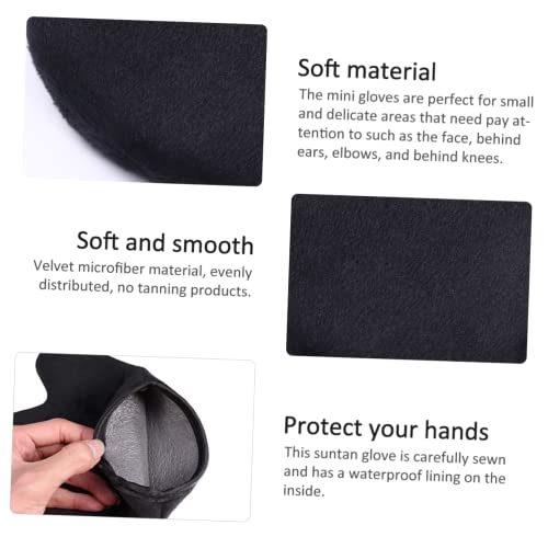 minkissy 2 Peças De Luvas De Spa Flocadas Bronzeadas Mini Loção Luva De Banho Aplicador De Loção Par