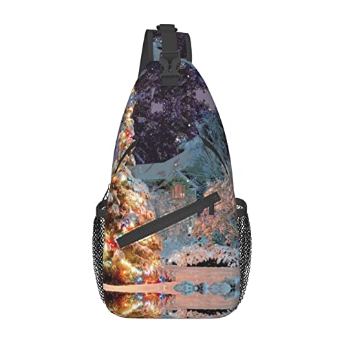 Sac de randonnée à bandoulière avec motif dauphins pour le camping