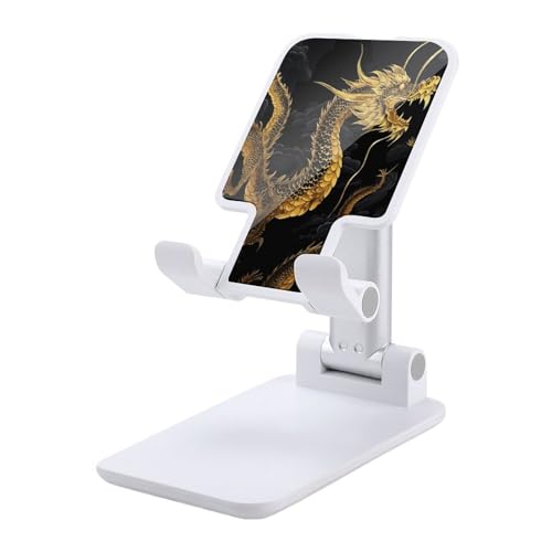 Support de téléphone réglable et pliable pour bureau dragon jaune