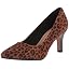 Dark Tan Leopard Suede