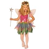 Größe: S (116cm) 4-5 Jahre NET TOYS Kinder Feenkostüm mit Flügel Fee Kostüm S 116cm 4-5 Jahre Schmetterlingskostüm Elfe Kostüm Märchenkostüm