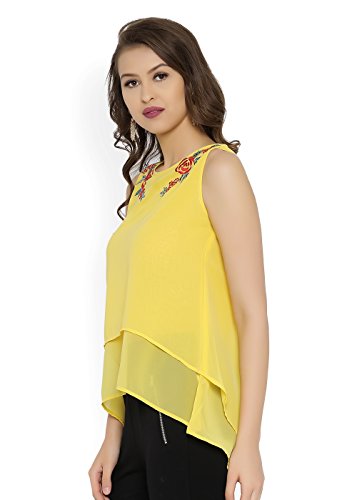 Image of RARE Women Navy Solid Styled Back Top (EP1670)
