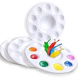 4 PCS Paint Palette, INIFUS Paint Pallet for Kids & Students，Plastic Paint Tray Palettes with 10 Wells,Painting Supplies for Kids