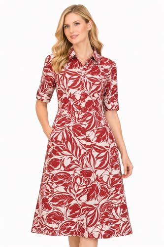Image of Midi Dress for Women | Rayon A-Line Dress with Pockets | Casual Western Dress for Women | Comfortable Everyday Wear