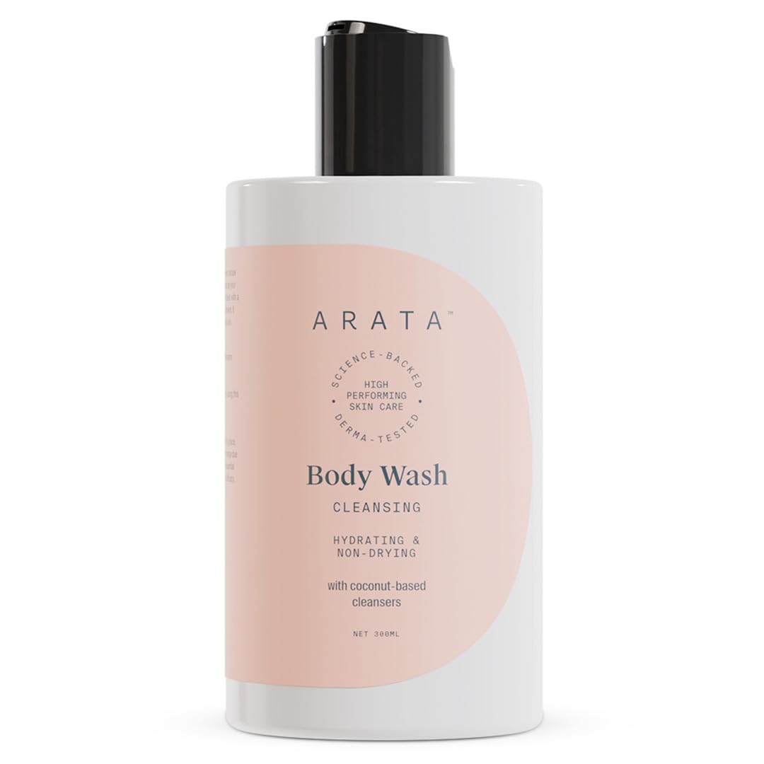 Arata Natural Hydrating & Non-Drying Body Wash With Coconut & Citrus Extracts || All-Natural, Vegan & Cruelty-Free || Gentle Daily Cleansing For Women & Men - (300 ML)
