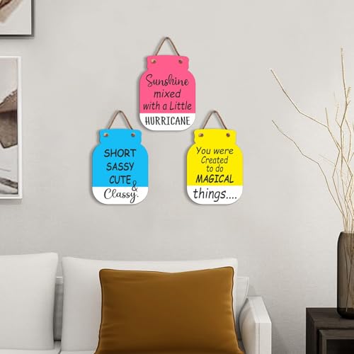 Image of Zesta Wooden Wall Hanging Decorative Items /Hanging Home Wall Decor Items /MDF Decoration Items for Home /Cute Wall Art For Living Room /Home Decor Items Living Room (JAR-10)