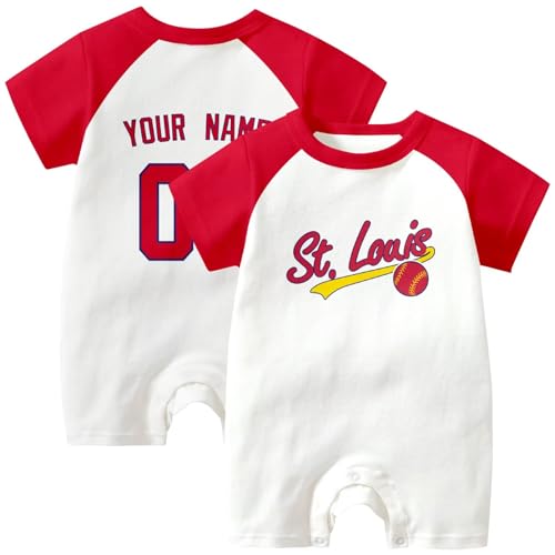 Image of KREDE Baby Clothes Unisex Bodysuit White Custom Name Number for Baby Boys