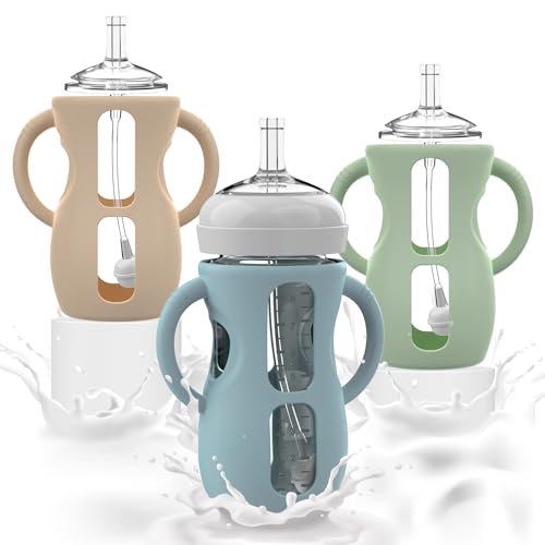 Straw Cup Conversion kit for Philips Avent Baby Bottles 8oz Avent Straw Cup Conversion Kit Toddler Learning Cup Conversion Set Pack of 3