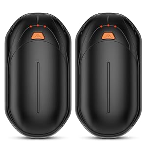 AI Hand Warmers Rechargeable 2 Pack, AI Smart Chips Electric Hand Warmers, 20Hrs Long Safe Heat, Portable Pocket Heater, Gifts for Christmas, Outdoor, Golf, Hunting, Camping Accessories -Black