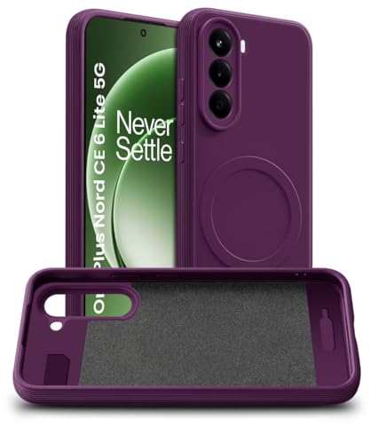 Image of WOW IMAGINE Back Case Cover for 1+ OnePlus Nord CE 6 Lite 5G | Soft Matte Silicone Case| Slim Fit & Shockproof | Camera Protection Bumper Cover (Purple)