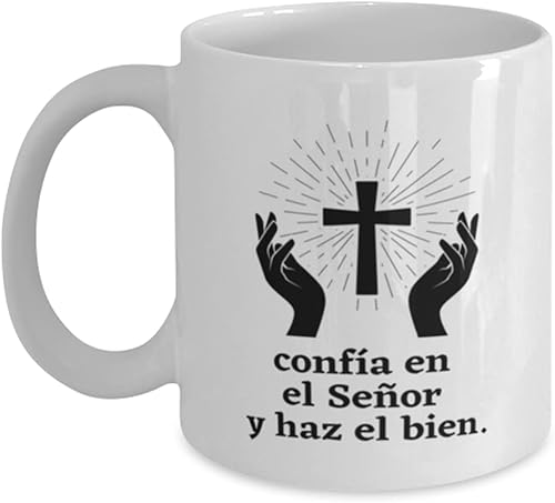 Regalo religioso para esposo en español para hombre o mujer taza de café para bautizo, primera comunión, confirmación, matrimonio