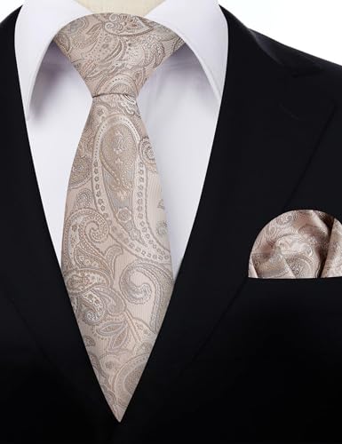 Image of Alizeal Mens 3.15'' Vintage Paisley Tie Pocket Square Set