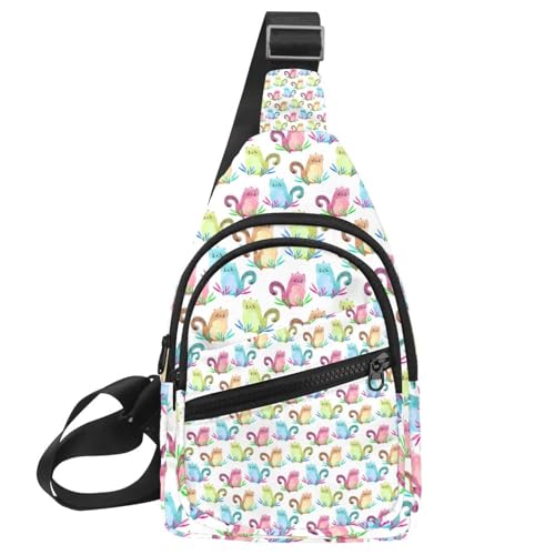 Mochila cruzada impermeable con estampado animal, ideal para tus rutas de senderismo y viajes