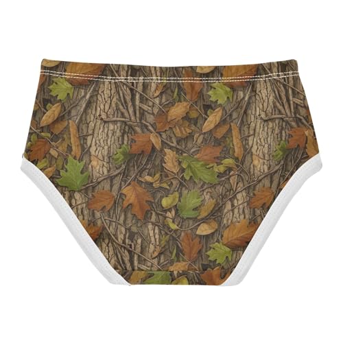 Vintage Autumn Leaves Brown Toddler Girls Underwear 2t Cotton Little Girl Panties Funny Briefs Girls Undies2