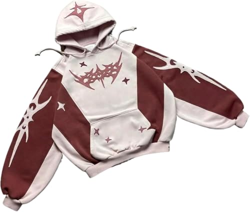 MOLERFO Y2k Hoodie Emo Clothes Vintage 2000s Sweatshirts Grunge Jackets Streetwear Oversized Graphic Hoodies