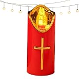 Genérico Velas Eléctricas, Luces Tumbales Decorativas a Pilas | Velas Eléctricas Conmemorativas LED | Para Iglesia Mesita de Noche Salón Jardín Callejón Césped Porche Patio