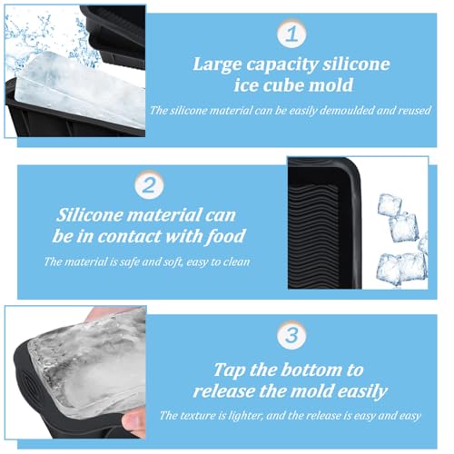 Molde de Silicona para Cubos de Hielo 2 Piezas miniatura 6