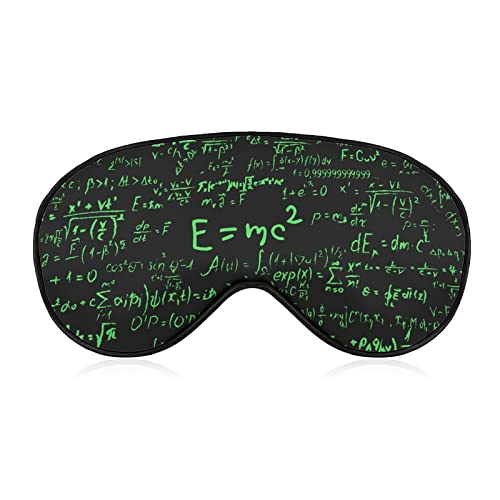 Ligero y cómodo antifaz para ojos para hombres, mujeres, niños, fórmulas matemáticas y físicas,...