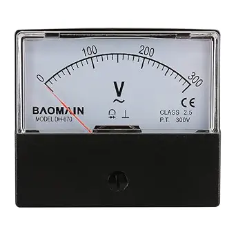BAOMAIN DH-670 AC 0-300V Analog Panel Volt Meter