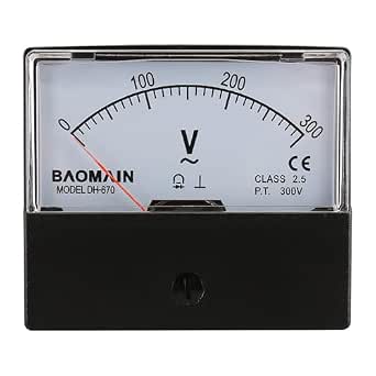 BAOMAIN DH-670 AC 0-300V Class 2.5 Analog Panel Volt Meter