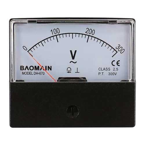 BAOMAIN DH-670 AC 0-300V Class 2.5 Analog Panel Volt Meter