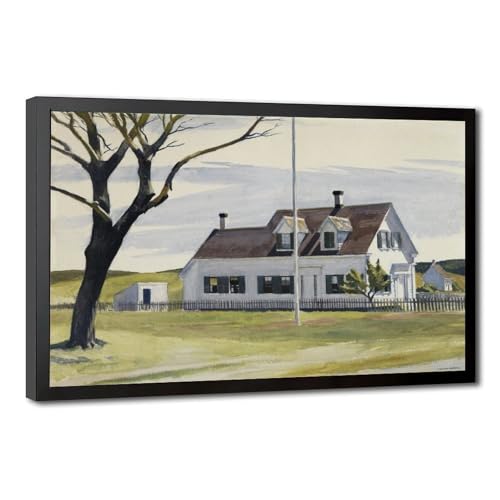 Edward Hopper paysage américain vintage toile murale pour créer une ambiance moody dans un bureau