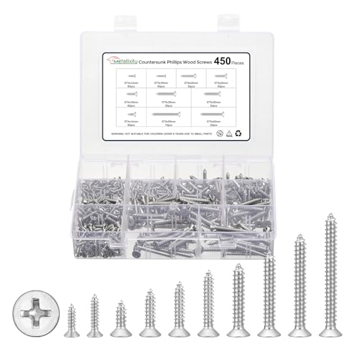 Vis à bois cruciformes METALLIXITY ST3 ST4 ST5 en acier inoxydable 304 pour meuble