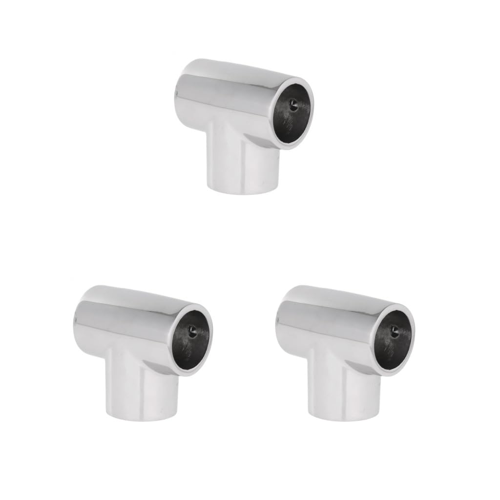 Marine 316 Acciaio Inox Barca Yacht Corrimano Raccordi 90 Gradi Tee 25mm