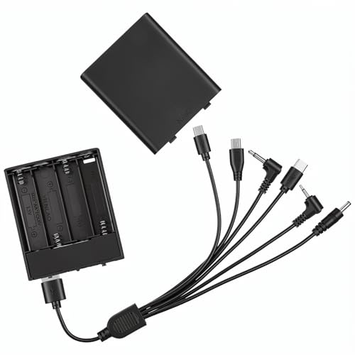Safe Emergency External Power Supply Box with 6 Connector, External Battery Pack with 2.5mm & 3.5mm...