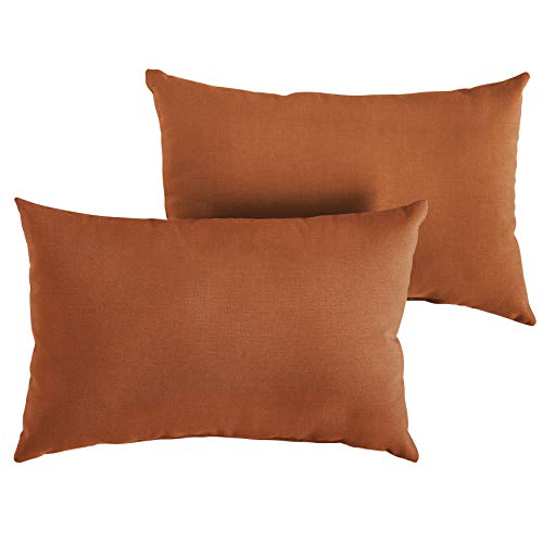 Mozaic Company Sunbrella Canvas Rust Outdoor Pillow Set