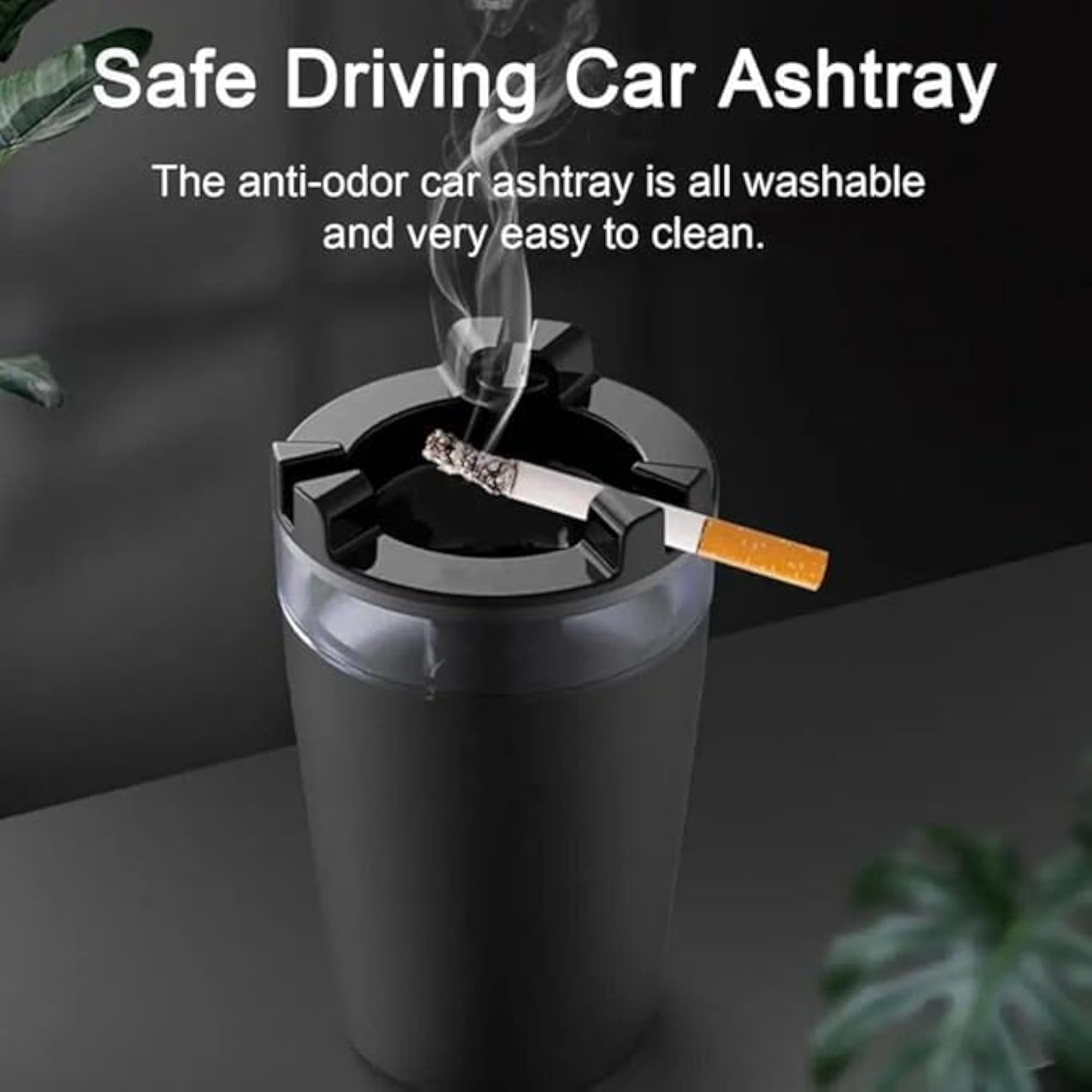 Portable Smokeless Ash Tray with Lid