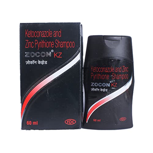 Image of Zocon KZ - Bottle of 60ml Shampoo with Ketoconazole and Zinc Pyrithione