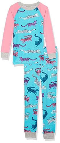 Hatley Organic Cotton Raglan Sleeve Printed Pyjama Set Juego de Pijama, Fab Cheetahs, 2 Years para Niñas
