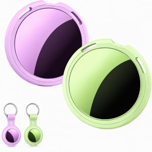 Image of 2 Pack Tracker Tags [Apple MFi Certified] Pair with Apple Find My (iOS Only) Bluetooth Air Smart Tags Key Finder Item Locator Waterproof Finder Worldwide Tracking for Pets Wallet Backpack Dogs Luggage