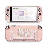 GeekShare Schutzhülle kompatibel mit Switch 2, niedliche, dockbare Cartoon-Hülle für Switch 2, kratzfestes und stoßfestes Design – Gedämpftes Brötchen-Häschen