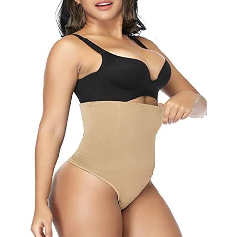 VENDAU Thong Shapewear for Women Tummy Control Womens Shapewear Thong Body Shaper Girdle for Women Tummy Control Thong - Beige - XS/S Cover