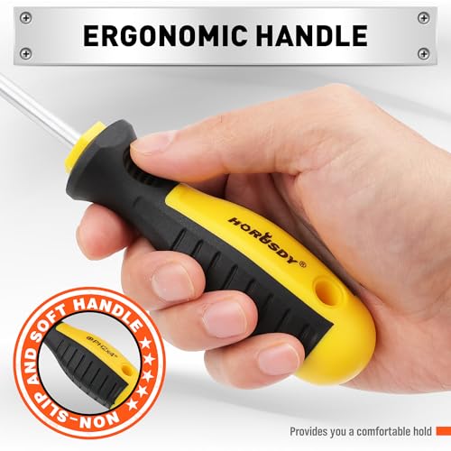 HORUSDY 11-piece Magnetic Screwdriver Set with Case, 5 Phillips & 5 Flat Head...