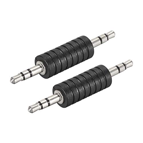 uxcell Conector Estéreo 3.5mm Macho a Macho 2 Pzs miniatura 1