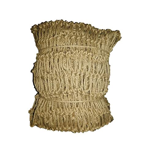 NAIAWAN Garten-Sicherheits-Jute-Hanf-Seil-Netz Für Kinder, Dicke 14 Mm Maschenweite 10 cm Schutz Innengeländer Geländer Kind Mesh Netze, Grid Rail Cargo Net Spielplatz Kletternetz Cover