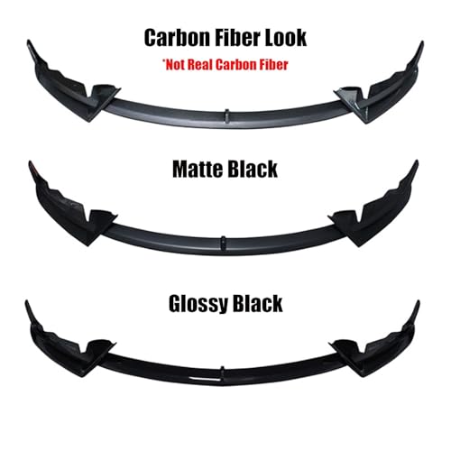 Labio divisor de parachoques delantero negro brillo para Tesla Highland 4